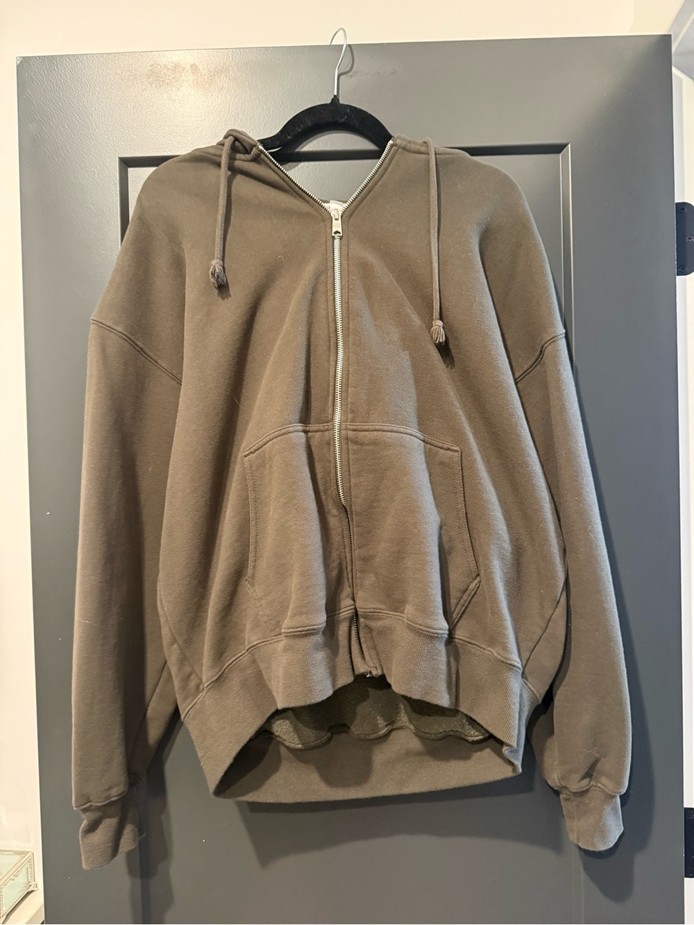 Garage - Olive Green Zip-Up Hoodie